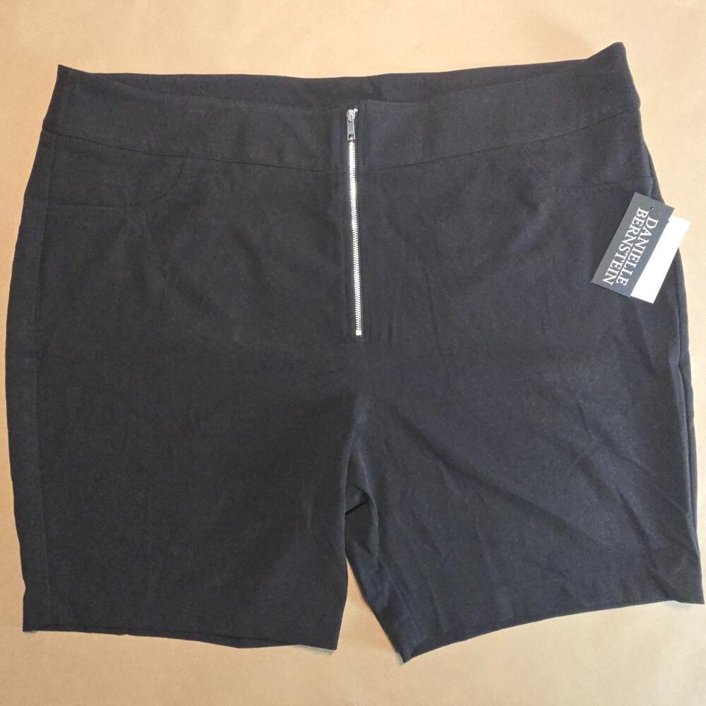 Danielle Bernstein Zip Front Biker Short - size 22W - Picture 2 of 11